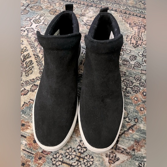 Keds Shoes - Keds Black Zip High-Top Sneakers in Black Denim and Suede in Size 7 Platform